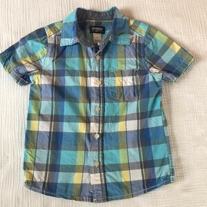 😳3/$15😳 Oshkosh blue plaid dress shirt size 6